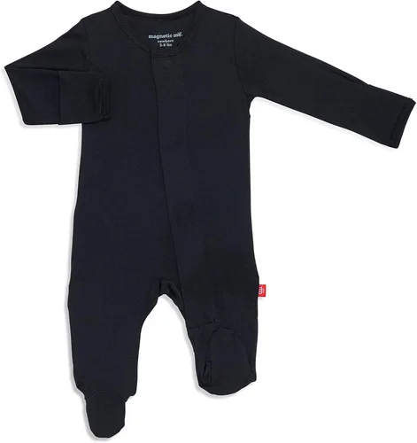 Vista 12 de Magnético Me Pijamas con piecitos de modal suave para bebé con cierre magnético rápido Pijama para niños y niñas, recién nacido a 24 meses