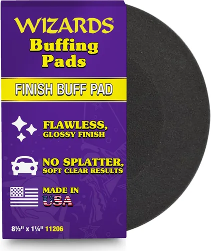 Vista 9 de Wizards 11204 Almohadilla de pulido de espuma amarilla – Almohadilla de pulido para búfer orbital – Corrección de pintura automática – Accesorio DA