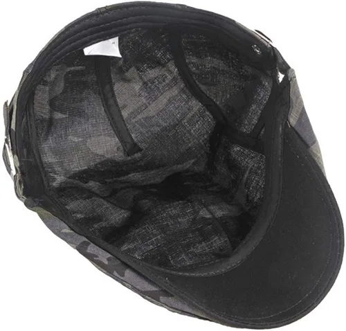 Vista 4 de qunson paquete de 2Algodón para hombre gorra plana Ivy Gatsby gorra sombrero