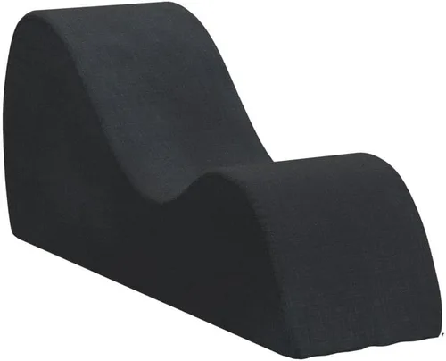 Vista 5 de BEDIA Tumbona curvada para yoga, estiramiento, relajación y más (lino gris oscuro)