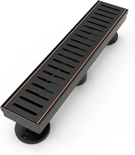 Vista 16 de WEBANG - Drenaje lineal de 12 pulgadas para ducha rectangular con accesorios, cubierta de patrón cápsula, rejilla extraíble, acero inoxidable SUS304