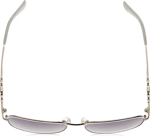 Vista 4 de GUESS Gafas de sol de metal con ribete de mariposa, Blanco verde degradado