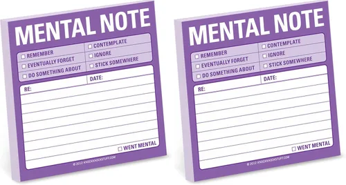 Vista 7 de 1 unidad de notas adhesivas Knock Knock para notas mentales, libretas de lista de tareas, cada una de 7,62 x 7,62 cm
