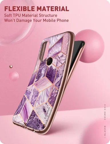Vista 7 de i-Blason Cosmo Chic - Funda protectora diseñada para Moto G Power (2022), diseño delgado y elegante con protector de pantalla integrado (meta)
