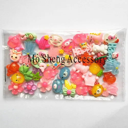 Vista 4 de Mo Sheng Accessory Álbum de arte mixto de resina con parte trasera plana, conejo, cereza, mariposa, álbum de arte, adornos para álbumes de recortes