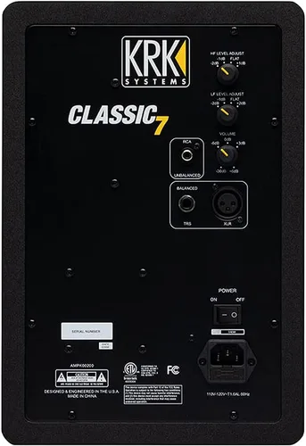 Vista 4 de KRK Monitor de estudio profesional bidireccional clásico de 7 vías (CL7G3-NA) - Par