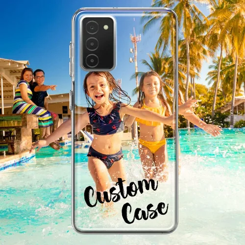 Vista 3 de MUNDAZE Funda personalizada con foto para Samsung Galaxy A03S - Diseña tu propia funda transparente