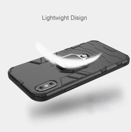 Vista 7 de Funda para Xiaomi Redmi Note 9 con protector de pantalla de vidrio templado Hybrid Heavy Duty Armor Funda protectora para teléfono con soporte