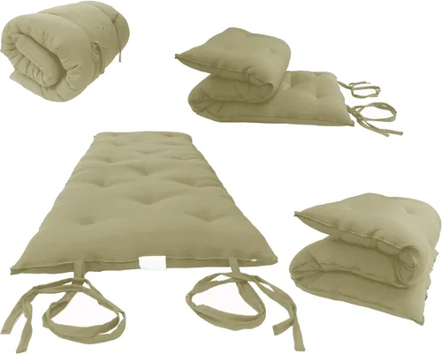 Vista 16 de D&D Futon Furniture Colchones tradicionales japoneses para futón de suelo de tamaño individual, tapetes de cojín plegables tatami, yoga, meditaion