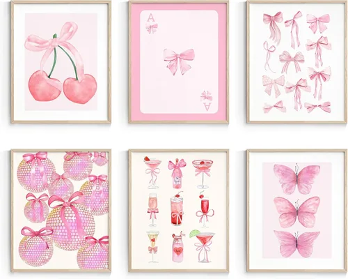 Vista 8 de Habseligkeit Láminas de Arte de Pared Danés Pastel Rosa, Pósteres de Arte de Pared Boho Matisse para Exposición, Pósteres de Mercado de Flores