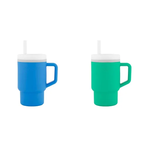 Vista 12 de Infantino Mi primer vaso – Adorables vasos en miniatura con pajita resistente a fugas y asa amigable para niños pequeños, fomenta la hidratación