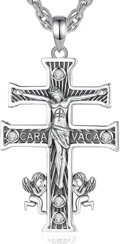 Vista 122 de CELESTIA Medallas de plata de ley 925 San Miguel/San Cristóbal/San Benito/San Gabriel/Virgen María/Jesús/Caravaca/Metatrón/Sello de los Siete