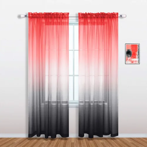 Vista 10 de Cortinas rosas y verdes para decoración de dormitorio de sirena, juego de 1 panel transparente, con bolsillo para barra, cortinas de sirena