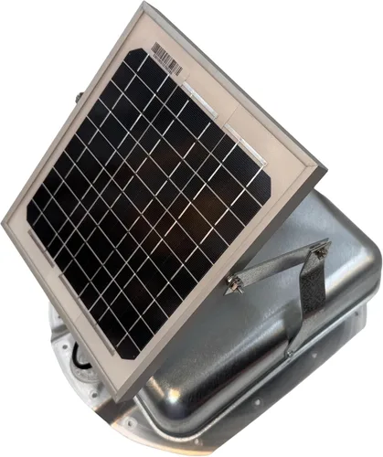 Vista 6 de Mega RoofBlaster ajustable para contenedores de envío Conex acanalados de 3.5 pulgadas (galvanizado) Ventilador solar de techo Ventilador