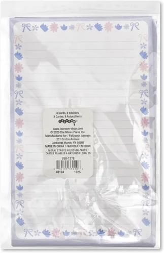 Vista 6 de iscream Pack of 8 Fold-over Ready to Send Note Cards - Blossoms and Bows