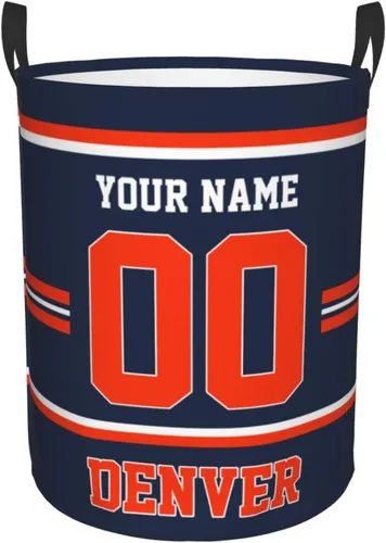 Vista 26 de Cesta de lavandería personalizada de Arizona, cesta de lavandería personalizada con nombre y número, cesta de almacenamiento plegable