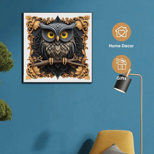 Vista 5 de Delobil Rompecabezas de Madera para Adultos de 200 Piezas, Rompecabezas de Madera de Búho 3D, Rompecabezas de Aves con Forma Única, Regalos