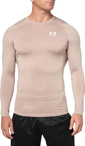 Vista 10 de Under Armour Camiseta de manga larga de compresión HeatGear para hombre Negro (001)/Blanco