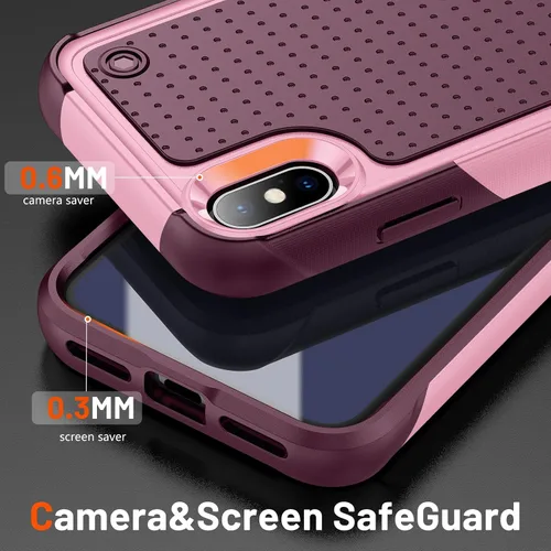 Vista 316 de Jeylly Funda para iPhone SE/Funda para iPhone 5S, Exterior de Plástico Duro que Absorbe Golpes + Interior de Silicona de Goma Defensor contra