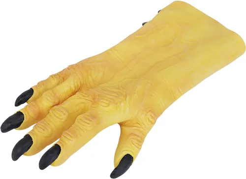 Vista 5 de PURFUN Guantes de mano de demonio horrible de Halloween, para adultos, adolescentes, fiestas, cosplay, accesorios de látex de terror de diablo
