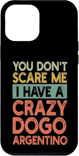 Vista 6 de iPhone 15 You Don't Scare Me Dogo Argentino Owner Pet Dog Dad Retro Case