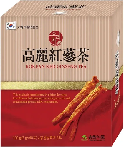 Vista 4 de Songwon Té rojo coreano de ginseng 4.23 oz 40T Bolsas