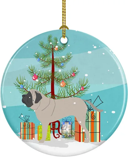 Vista 4 de Caroline's Treasures Cavalier King Charles Spaniel - Adorno de cerámica para árbol de Navidad, decoración colgante para el hogar, Navidad, fiestas
