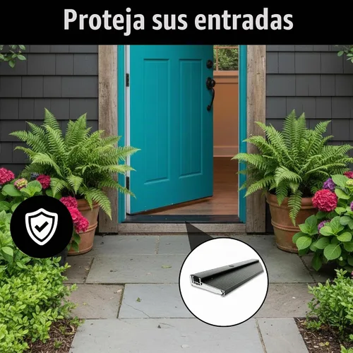 Vista 6 de KC Hardware Umbral de aluminio ajustable negro, extensión de umbral, ancho corto, diseño de tornillo oculto, resistente para uso residencial