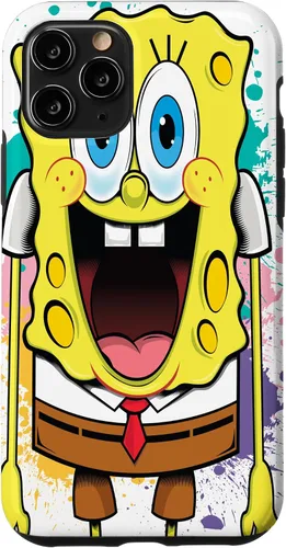 Vista 29 de Funda para iPhone 17 de Bob Esponja con salpicaduras de pintura