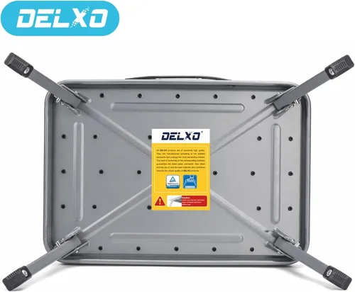 Vista 8 de Delxo Taburete Escalón Plegable - Metal de Un Escalón para Adultos, Resistente, Capacidad Máxima de 330 libras, Antideslizante para RV, Cocina