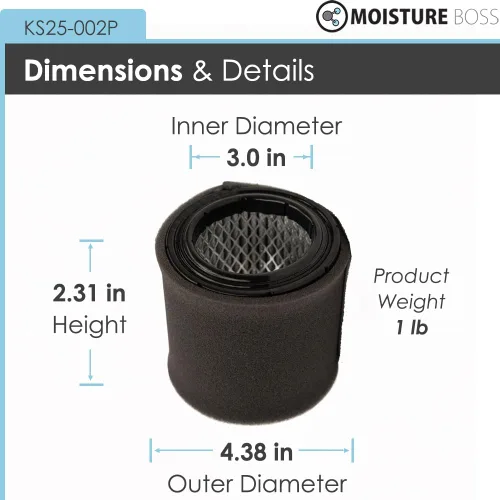 Vista 3 de Filtro de admisión para compresor de aire - Pieza de repuesto del mercado de accesorios compatible con OEM para Quincy, Solberg, Scrollex