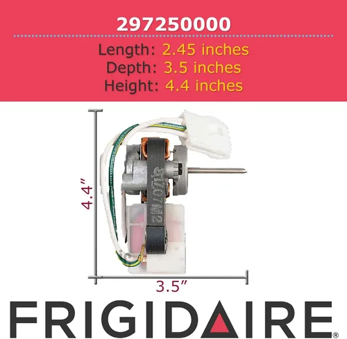 Vista 3 de Motor original Frigidaire 297250000 para refrigerador