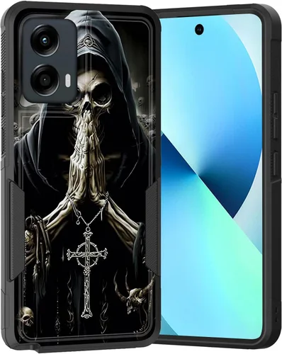 Vista 280 de para Moto G Play 4G 2024, funda de dos capas híbrida resistente y a prueba de golpes, PC duro + silicona suave protectora para Motorola Moto G Play