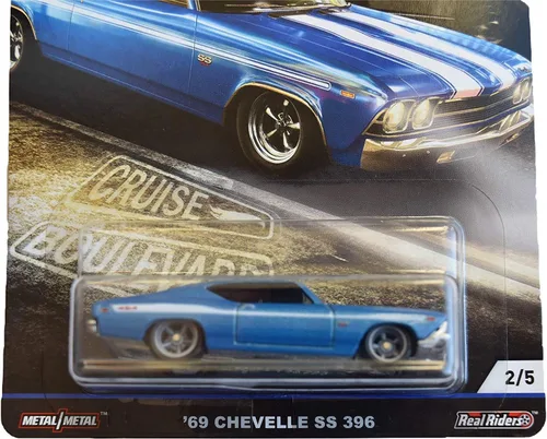 Vista 2 de Hot Wheels Car Culture Cruise Boulevard '69 Chevelle SS 396 2/5, Azul