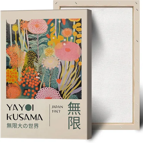 Vista 16 de Pósteres vintage de Ya yoi Kusama The Infinity Big World, arte de pared, arte de pared abstracto de habitación y estética, arte de pared hermoso