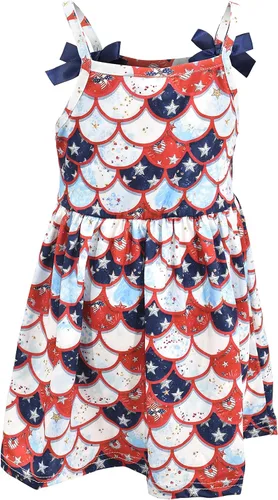 Vista 4 de Unique Baby Vestido de tirantes escalados para niñas