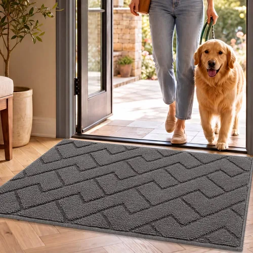 Vista 18 de hicorfe Tapete para puerta delantera para entrada exterior, 20 x 31.5 pulgadas, absorbente, resistente a la suciedad, tapetes de bienvenida