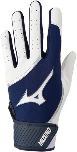 Vista 5 de Mizuno MVP - Guantes de bateo de béisbol para adultos Par Adulto, Joven y TBall Palma antideslizante Parte trasera FlexMesh Lengüeta