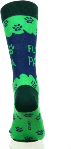 Vista 4 de Calcetines de vestir divertidos y cómodos de algodón coloridos, unisex, con patrón de perro