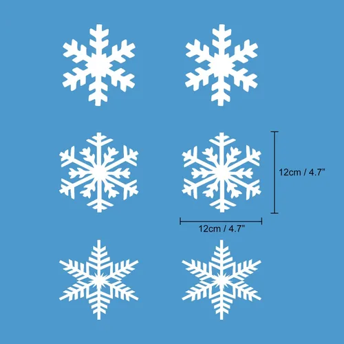 Vista 2 de TUPARKA Decoraciones Colgantes de Copos de Nieve de 12 Cuerdas Suministros para Fiestas de Cumpleaños Frozen Decoraciones para Fiestas Winter