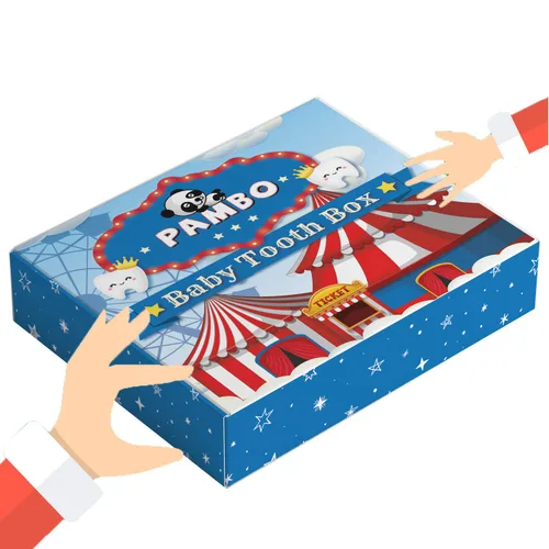 Vista 7 de PAMBO Caja de hadas de dientes de bebé, recuerdo para niños con dientes perdidos, soporte de dientes para niños, baby shower y regalos de cumpleaños