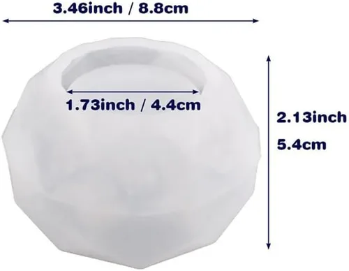 Vista 2 de Molde de resina de silicona, molde para maceta, plantas suculentas DIY, jarrón, cemento, arcilla, moldes de yeso, molde de almacenamiento