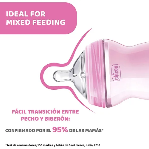 Vista 4 de Chicco Natural Feeling 6 Meses + Biberón 11.2 fl oz