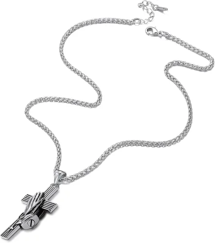 Vista 6 de Richsteel Collar de urna para cenizas, joyería de cremación, colgante de recuerdo conmemorativo con cadena