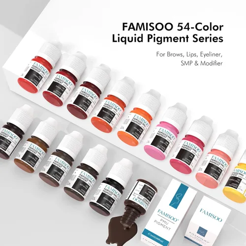 Vista 3 de PMU - Pigmento para labios 0.169 fl. oz/5 ml, tinta de tatuaje profesional para labios de larga duración, microblading, maquillaje permanente