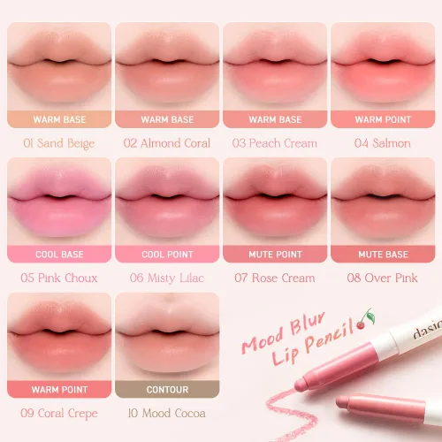 Vista 5 de dasique Lápiz labial Mood Blur 08 Over Pink, 0.03 oz (0.9 g)
