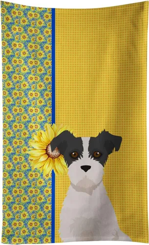 Vista 86 de Caroline's Treasures WDK5313KTWL - Toalla de cocina con diseño de girasoles de verano, color negro y tostado, Airedale Terrier, toalla de mano