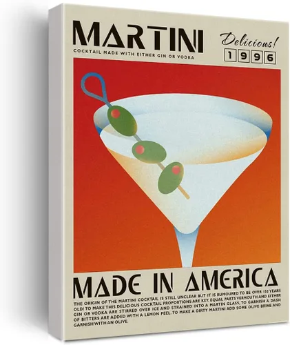 Vista 14 de Divertida impresión en lienzo de cóctel para decoración de pared de tequila, 12 x 15 pulgadas, decoración moderna para el hogar, cocina, bar