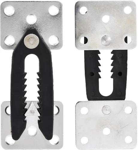 Vista 3 de Conector de sofá seccional, 2 conectores de sofá seccional estilo cocodrilo de metal