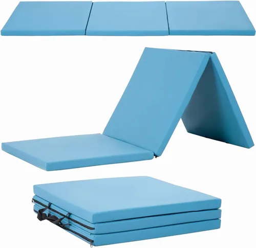Vista 16 de Gymnastics Tumbling Mat Portable Gymnastics Mat Foldable Tumbling Mat 2ft W 6ft L/4ft W 6ft L/4ft W 8ft L/4ft W 10ft Exercise Mat Yoga Mat with